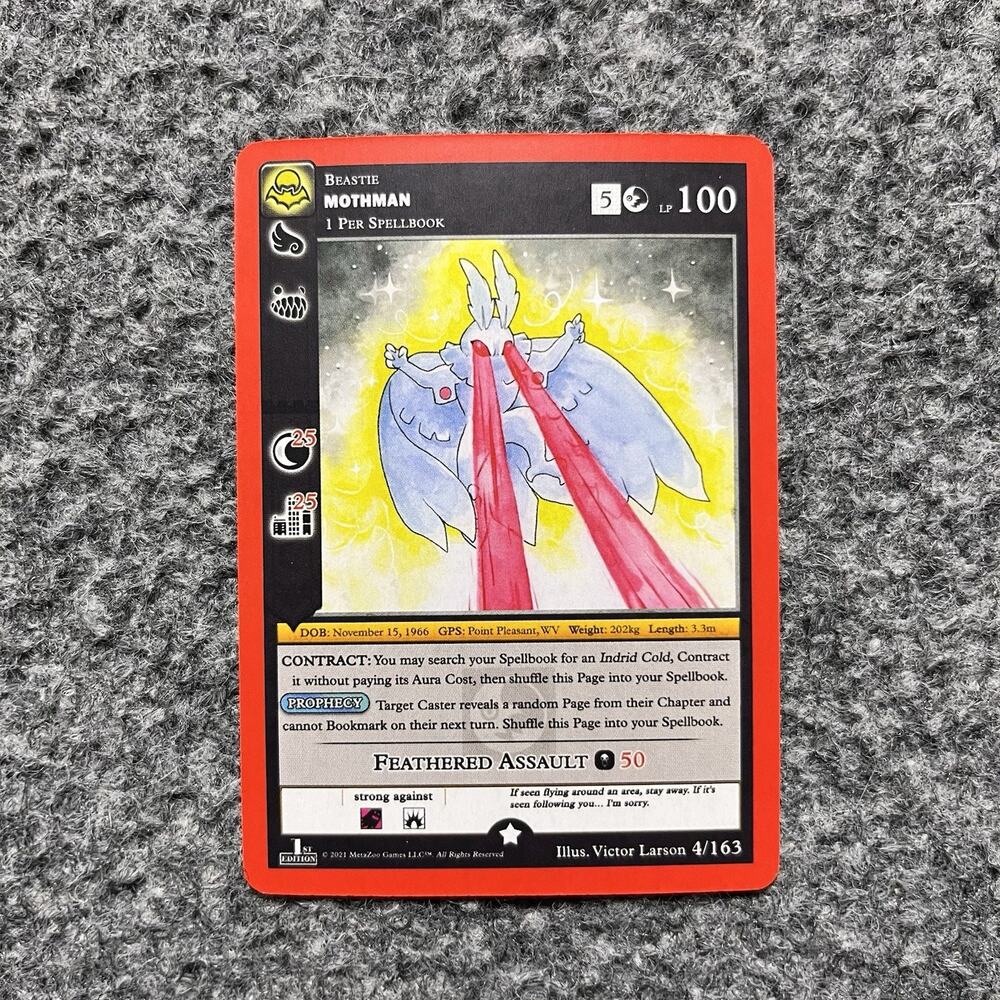 MetaZoo Mothman Nightfall 1st Edition Non Holo 4/163 NM